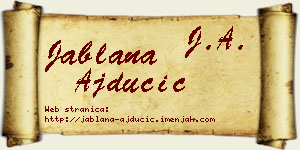 Jablana Ajdučić vizit kartica